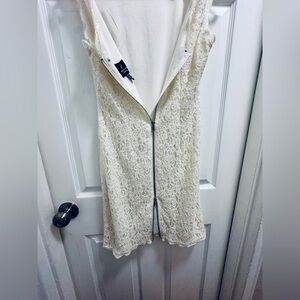 Adrianna Papell Cream Lace Dress